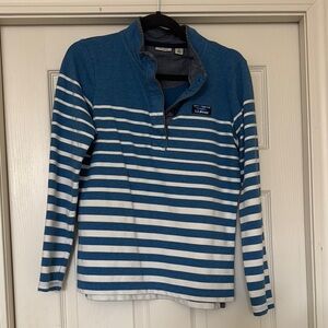 L.L.Bean Blue and White Striped Pullover